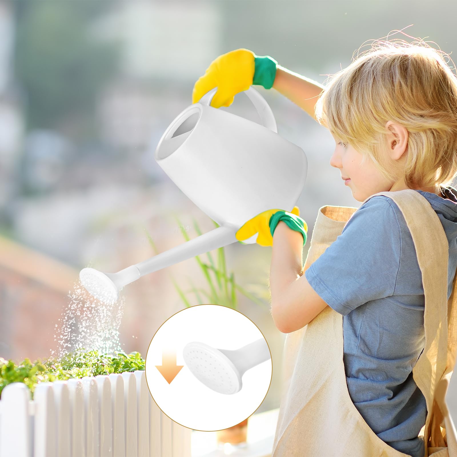 TTAOE GN white color complements decor and helps visibility while watering.
