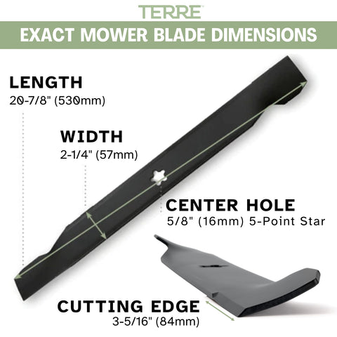 T TERRE blades compatible with Husqvarna 2042LS for efficient mowing.