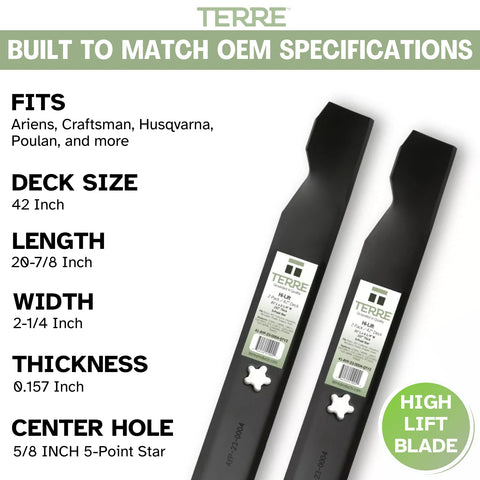 T TERRE replacement blade for Snapper 704429 ensures durable performance.