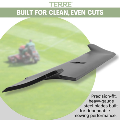 T TERRE durable steel blade with precise alignment for easy installation.