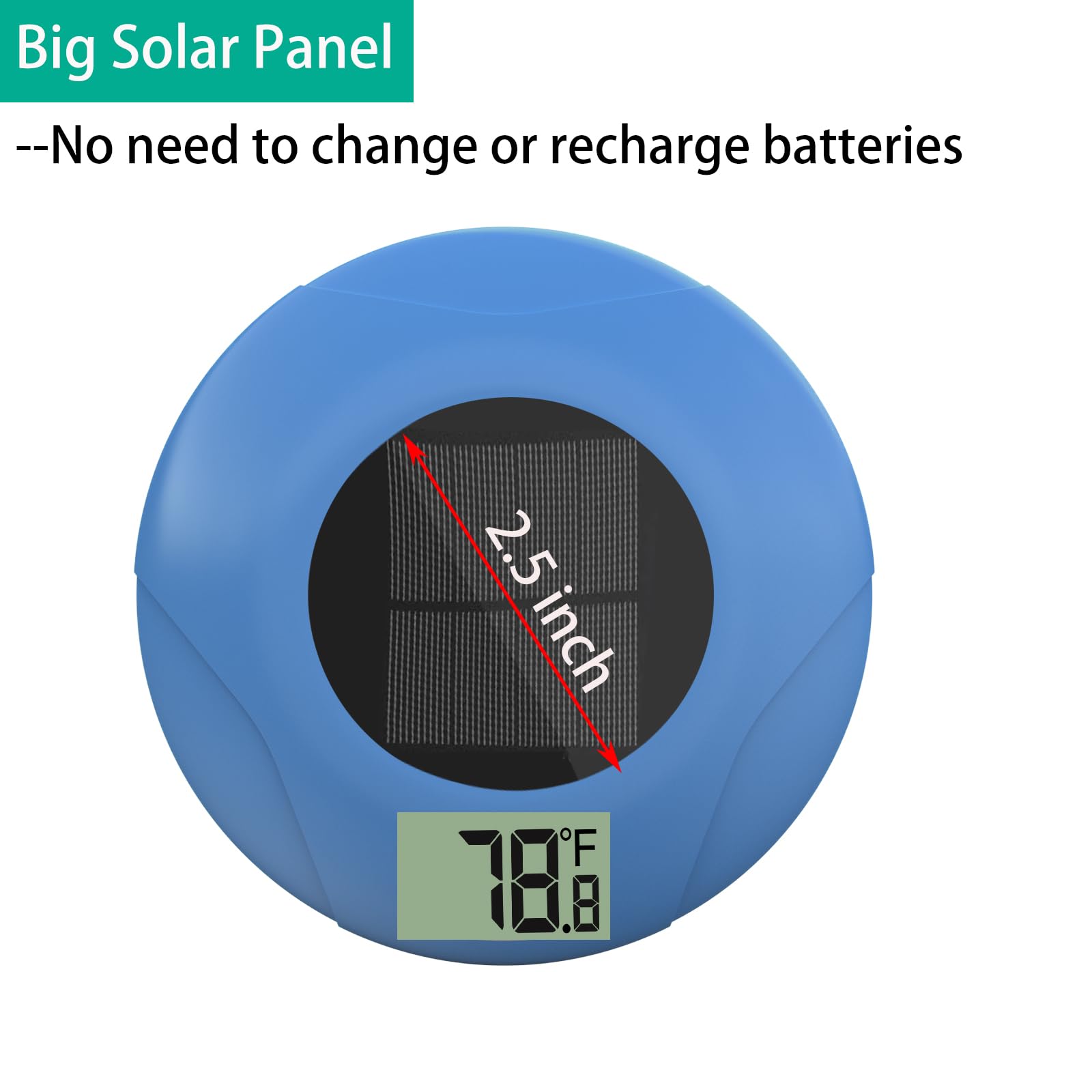 T TESTRUST floating thermometer solar-powered system enables maintenance-free pool monitoring.