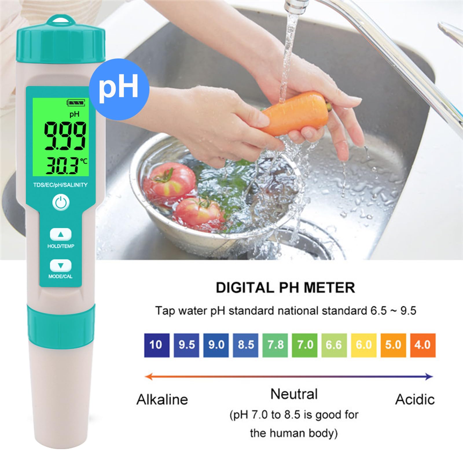 T TESTRUST salinity readout in ppm helps pool maintenance