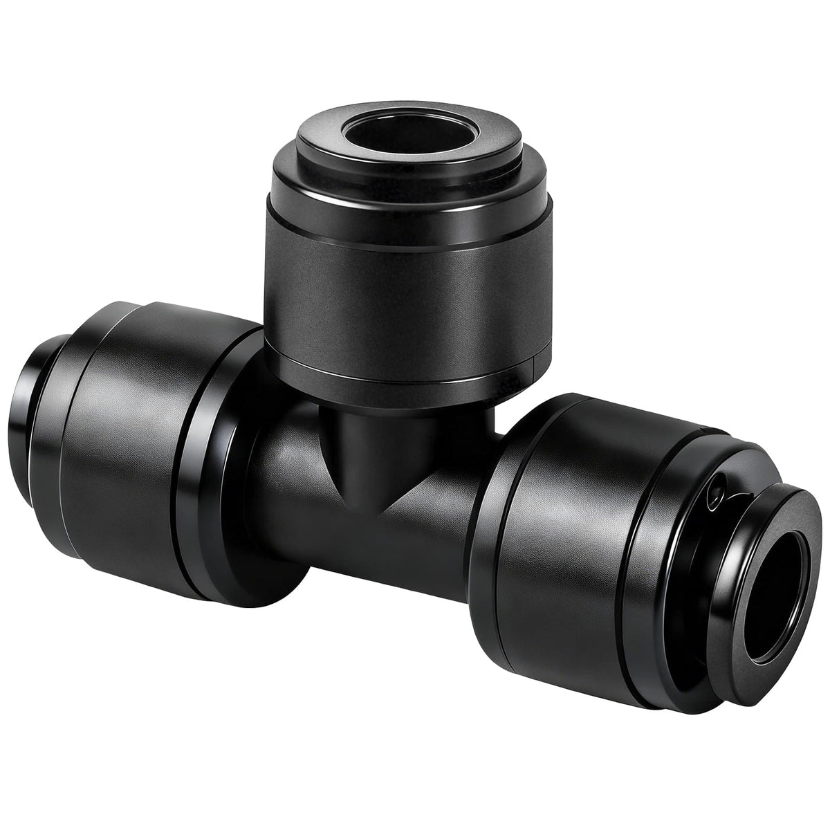 TTioDri quarter-inch tees close-up, secure leak-free connection for drip lines