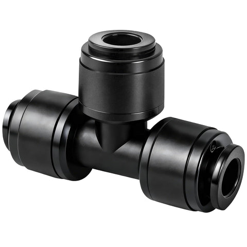 TTioDri quarter-inch tees close-up, secure leak-free connection for drip lines