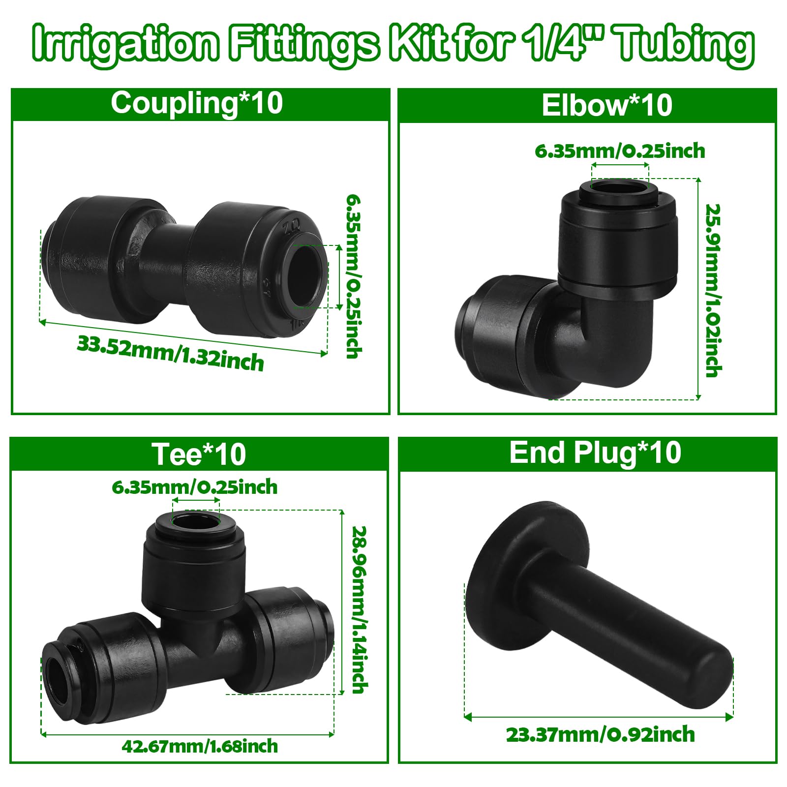 TTioDri 1/4-inch couplings ensure secure, reliable tubing joins