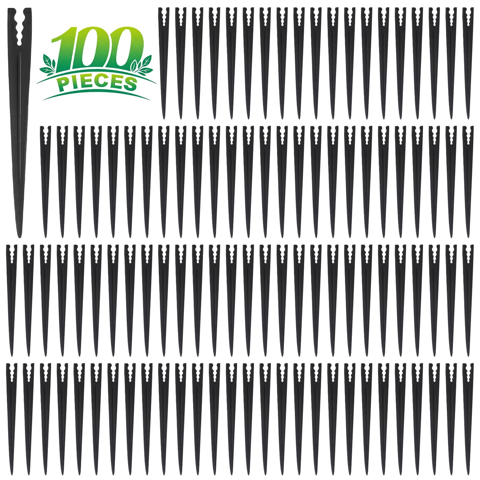 TTioDri drip stake 100 pieces secures 1/4-inch tubing in soil