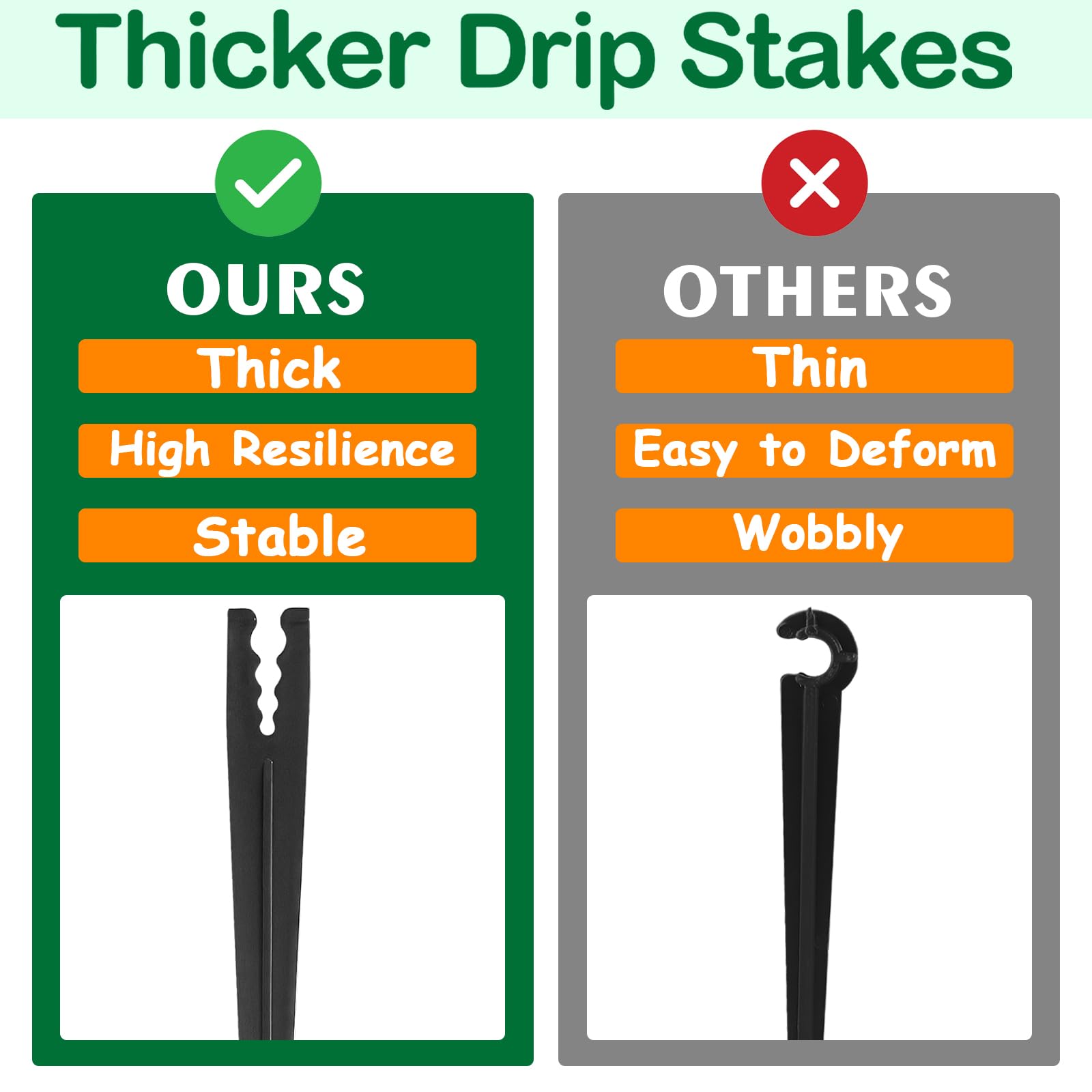 TTioDri PP plastic stake provides durable, weather-resistant support