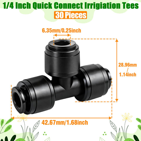 TTioDri push-to-fit tee connectors in use for quick garden irrigation