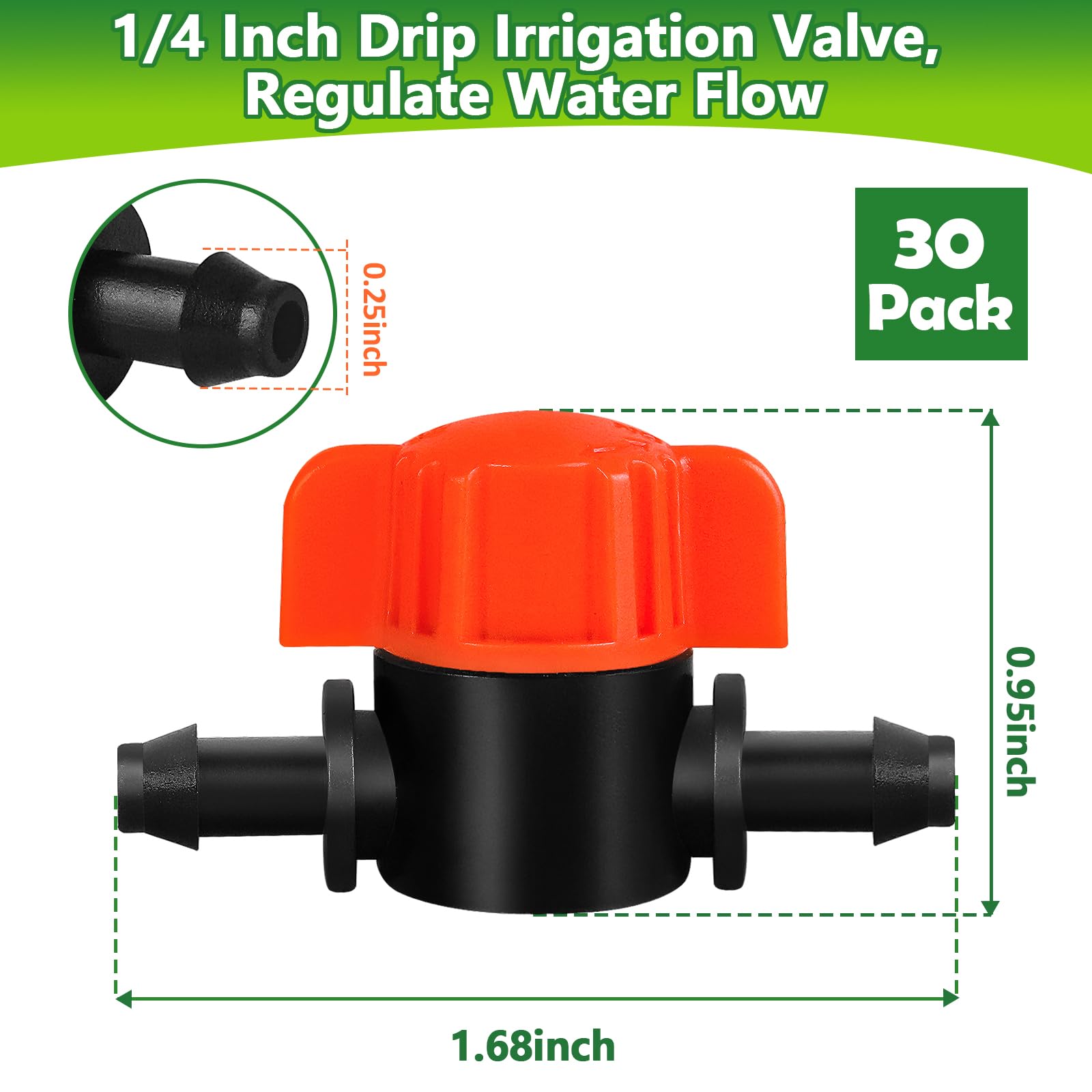 TTioDri barbed ends ensure secure connection to 1/4 inch tubing.