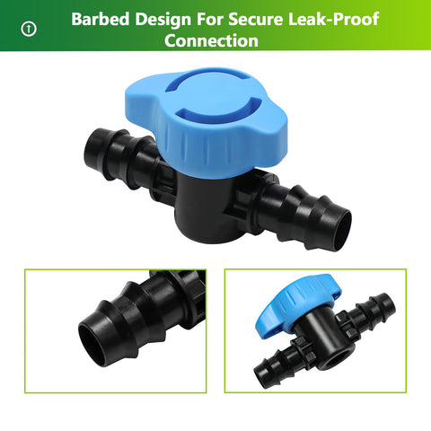 TTioDri 1/2 inch valve close-up demonstrates secure tubing grip.