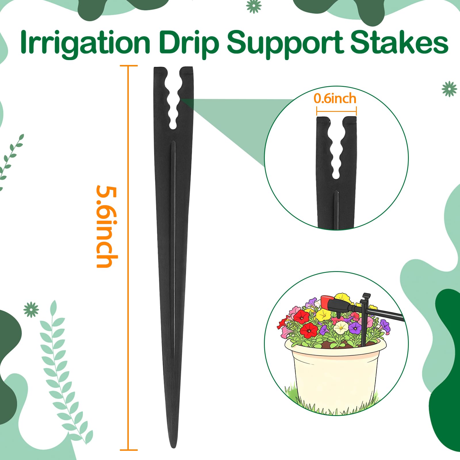 TTioDri tubing holder stake maintains even 1/4-inch tubing spacing