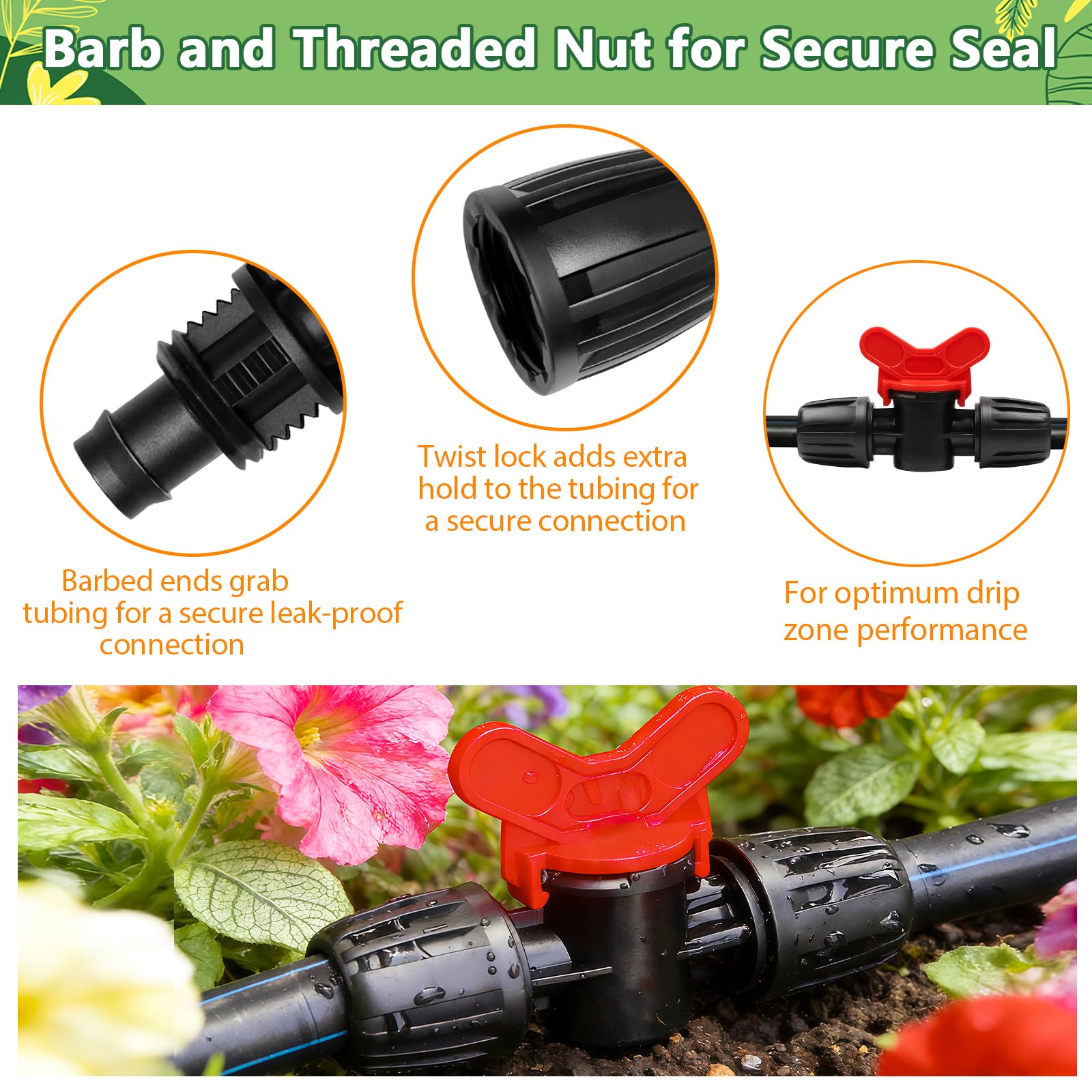 TTioDri UV-resistant plastic valve components designed for durable outdoor irrigation.