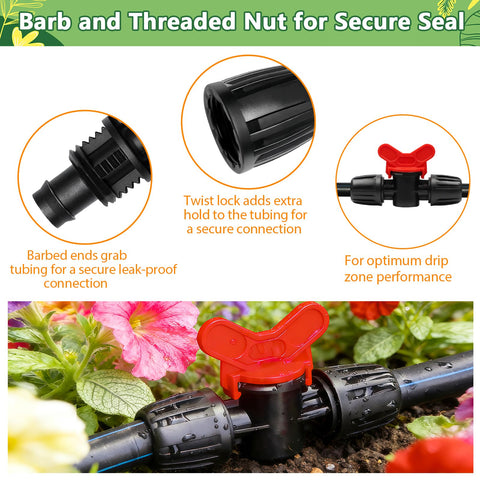 TTioDri UV-resistant plastic valve components designed for durable outdoor irrigation.