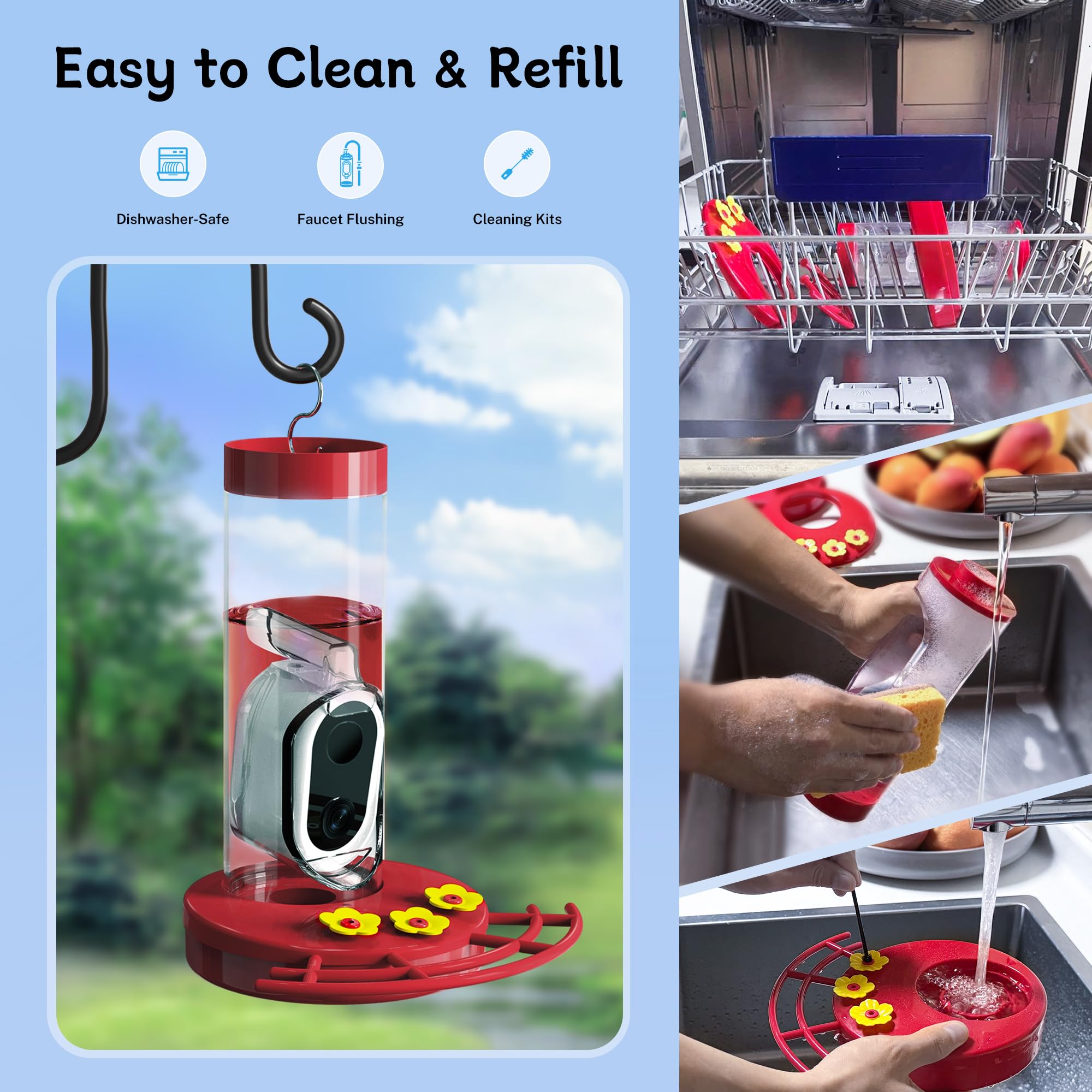 TT Nature leakproof food-grade plastic reduces spills during feeding.