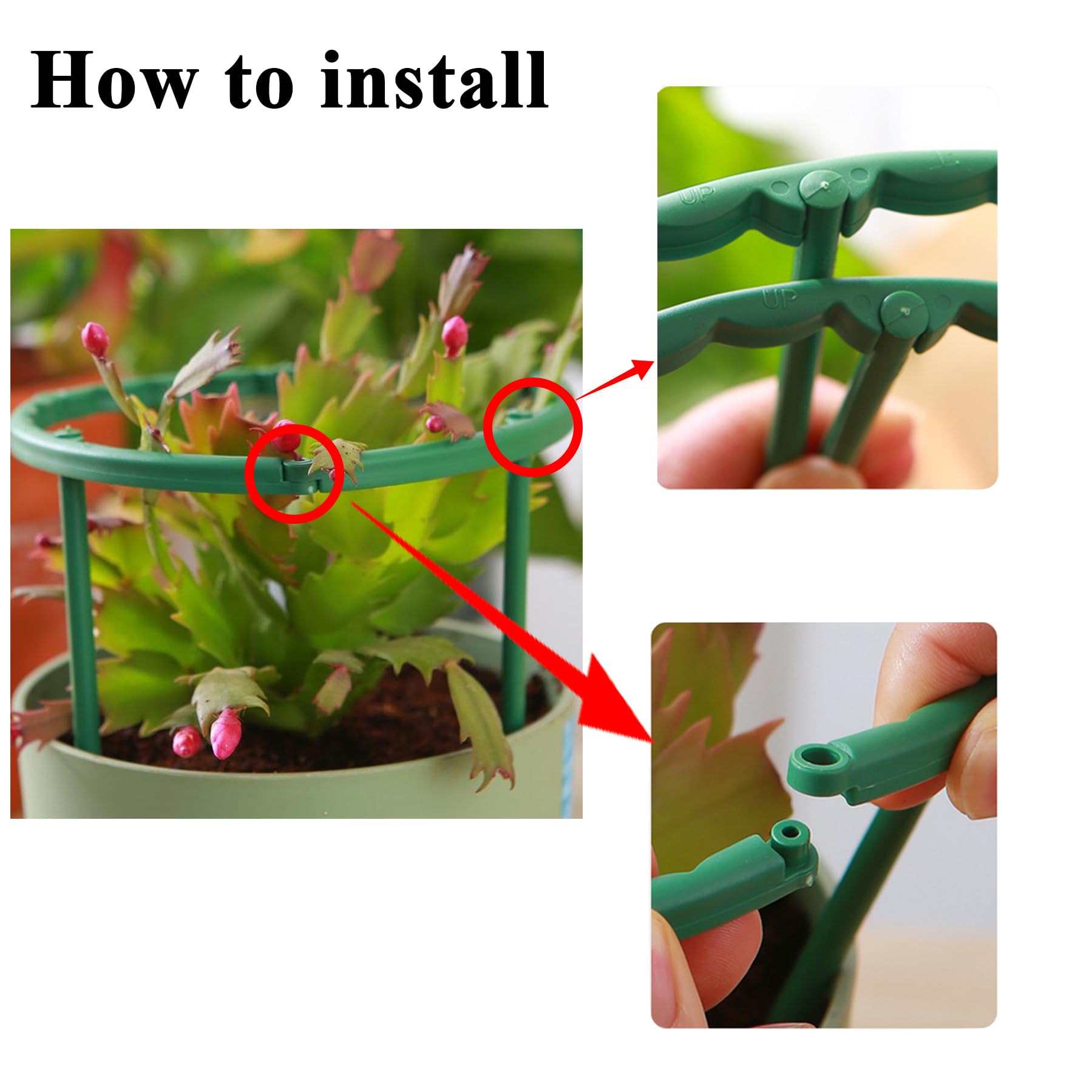 TTOVIA garden stake green plant support for flowers and small plants.