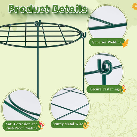 TTQ green powder coated iron blends with garden foliage while delivering durability.