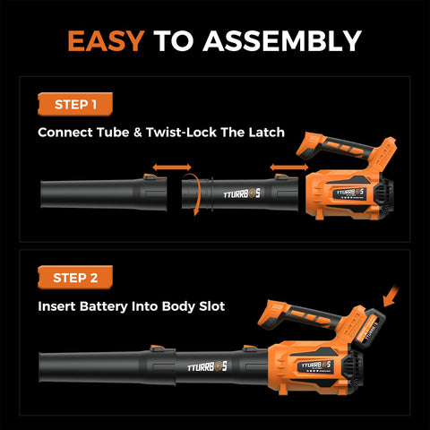 Tturrbos compact quick attach design for easy storage and versatile use.