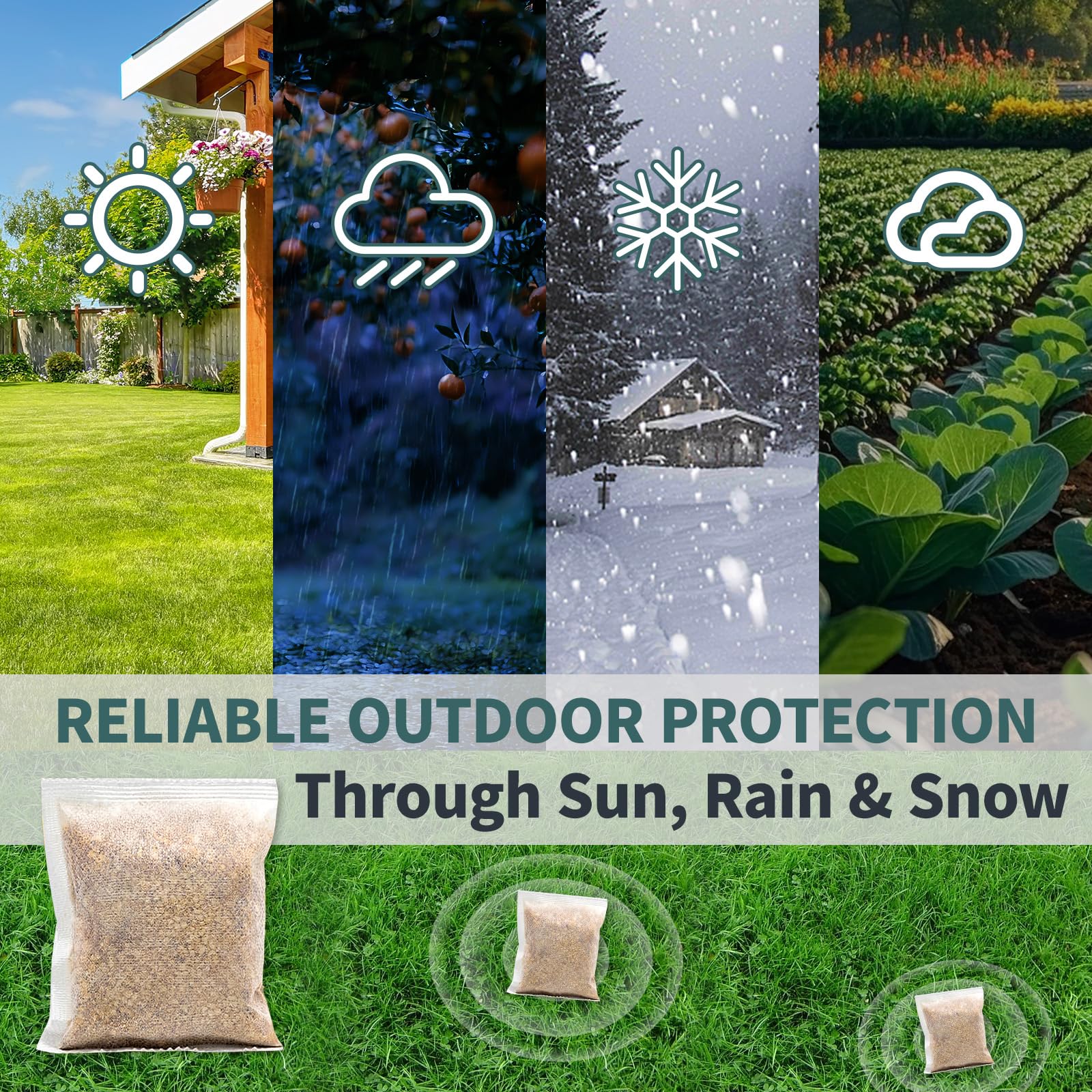 Tubadros pouches endure sun and rain for year-round outdoor use.