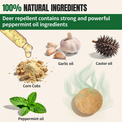 Tubadros peppermint deer repellent application area demonstrates garden protection in action