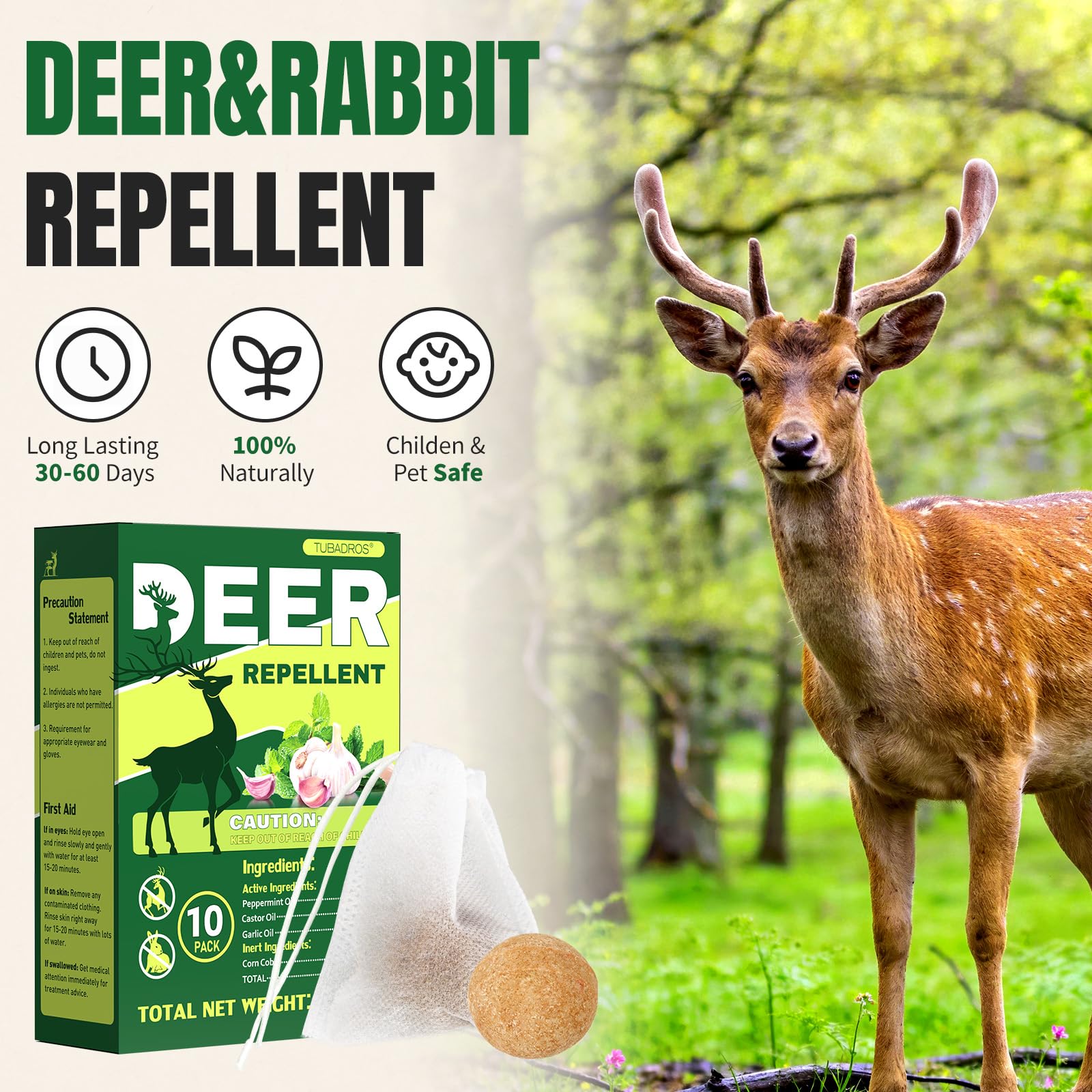 Tubadros peppermint oil scent strength supports lasting outdoor deterrence