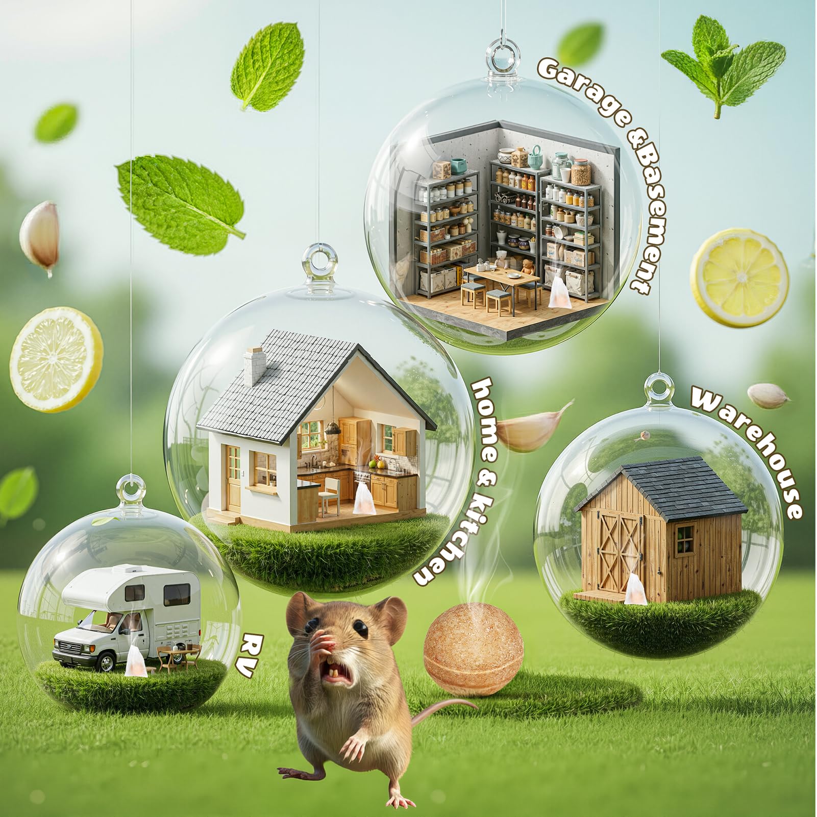 Tubadros pantry-storage repellent helps keep food areas rodent-free with peppermint aroma.