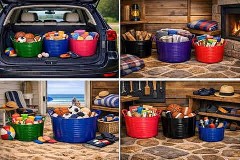 Tubtrugs SP35GBK with two comfort grip handles for easy carrying.