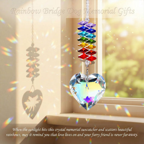 TUCUXY crystal rainbow maker suncatcher refracts sun into calming rainbows.