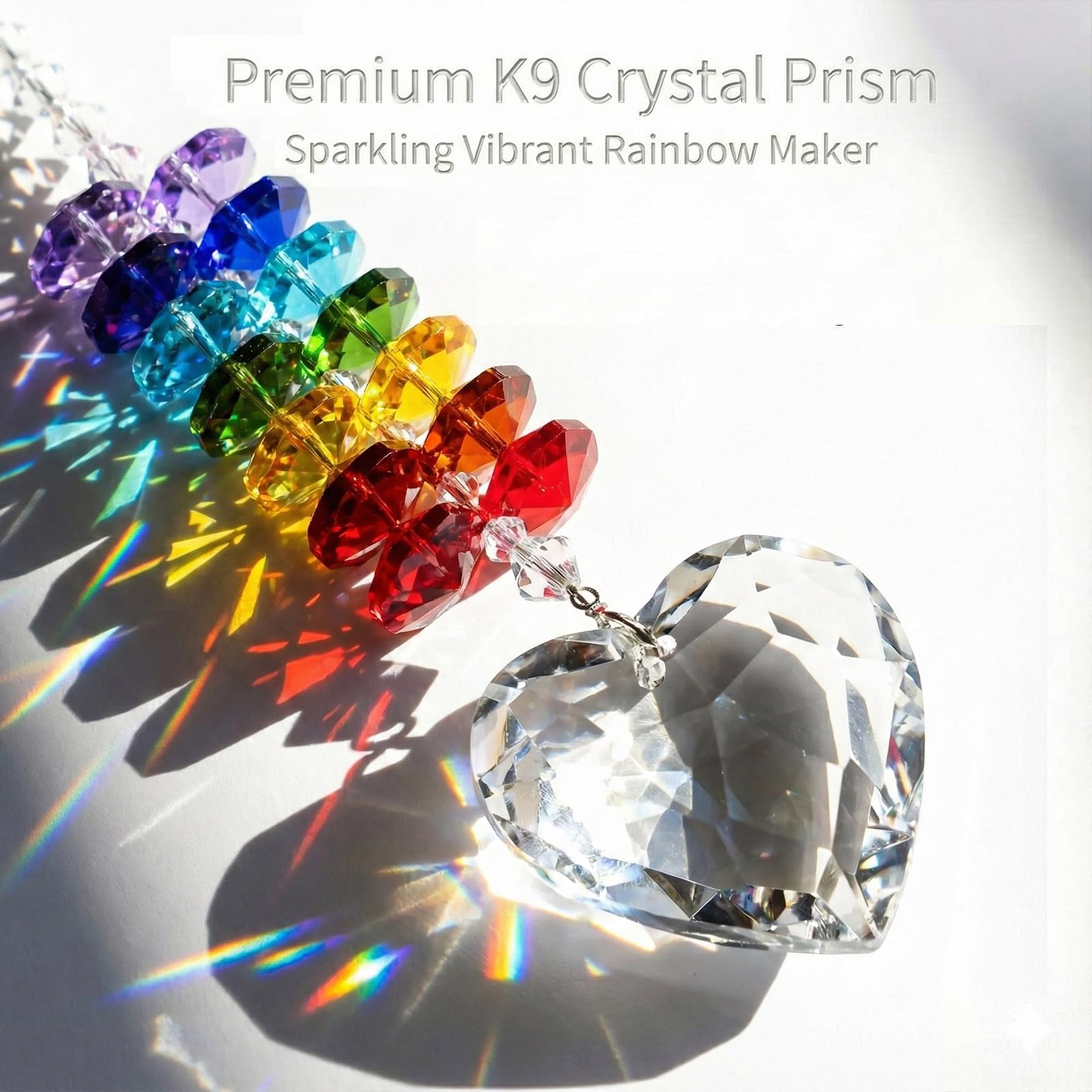 Heart prism dispersing rainbow light symbolizing the Rainbow Bridge
