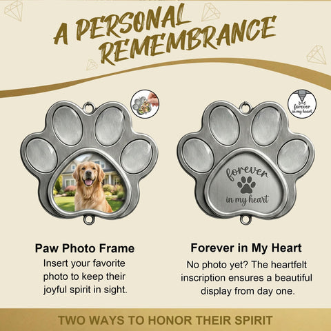TUCUXY paw-shaped frame dog memorial highlights a personalized keepsake for your pet.