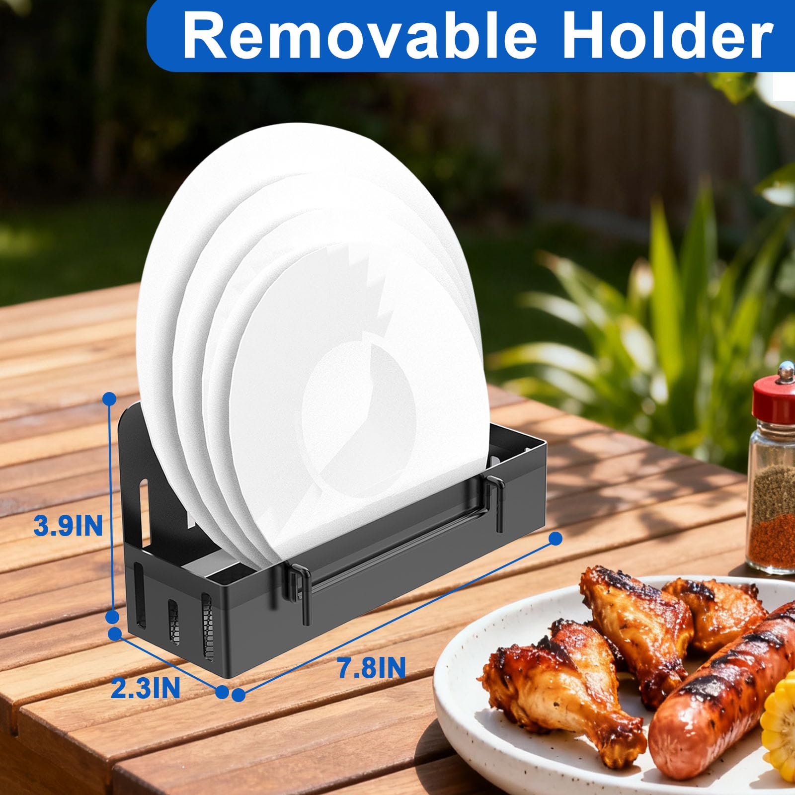 TUDALLK Grill Caddy interior compartments keep spices and tools organized.