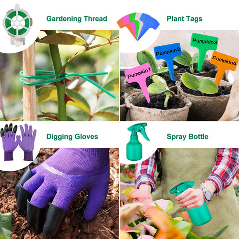 Tudoccy 20 butterfly stakes add decorative plant support.