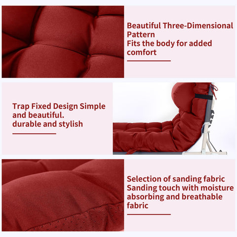 Tudomro chaise cushion with six ties secures the surface