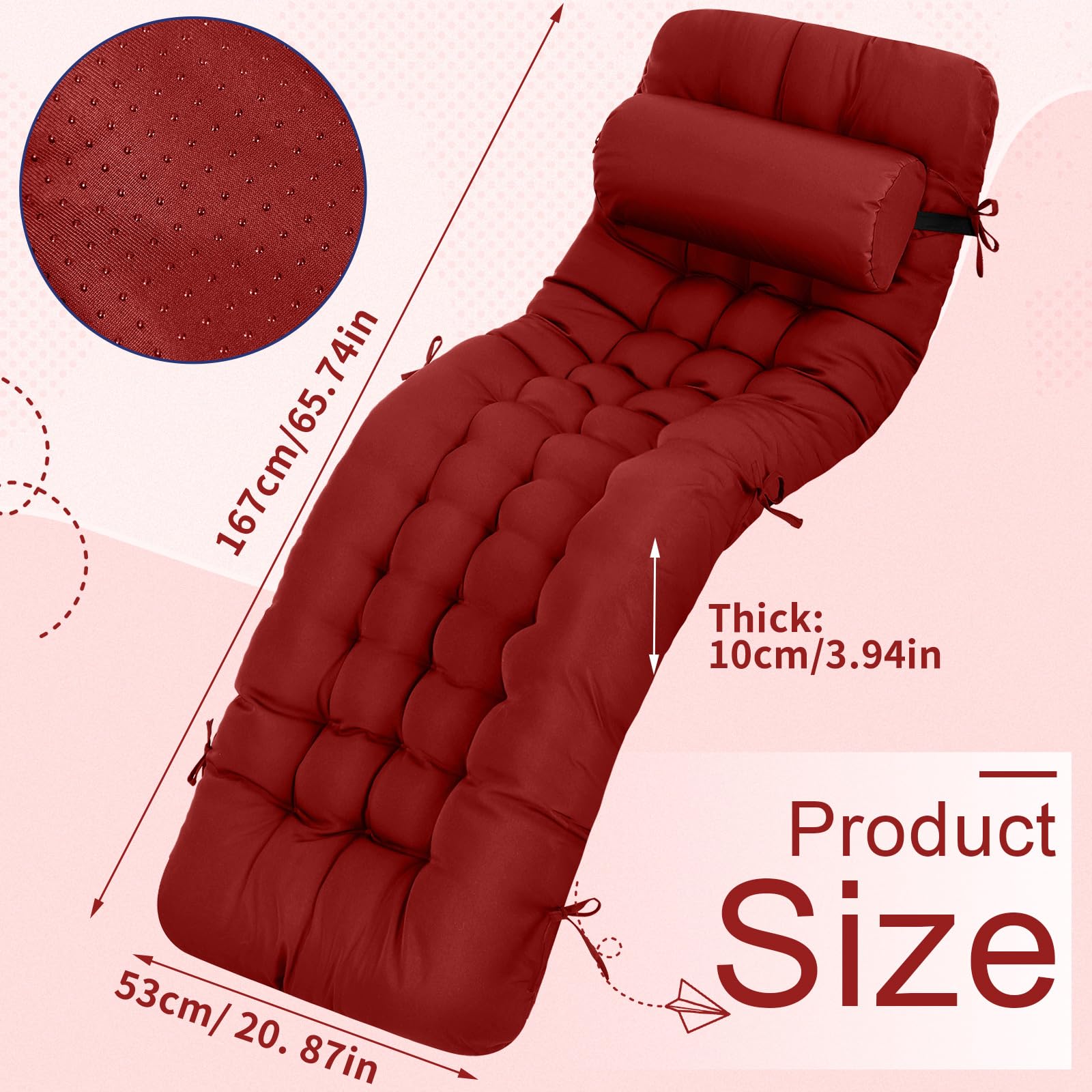 Tudomro headrest pillow enhances neck support for poolside relaxation