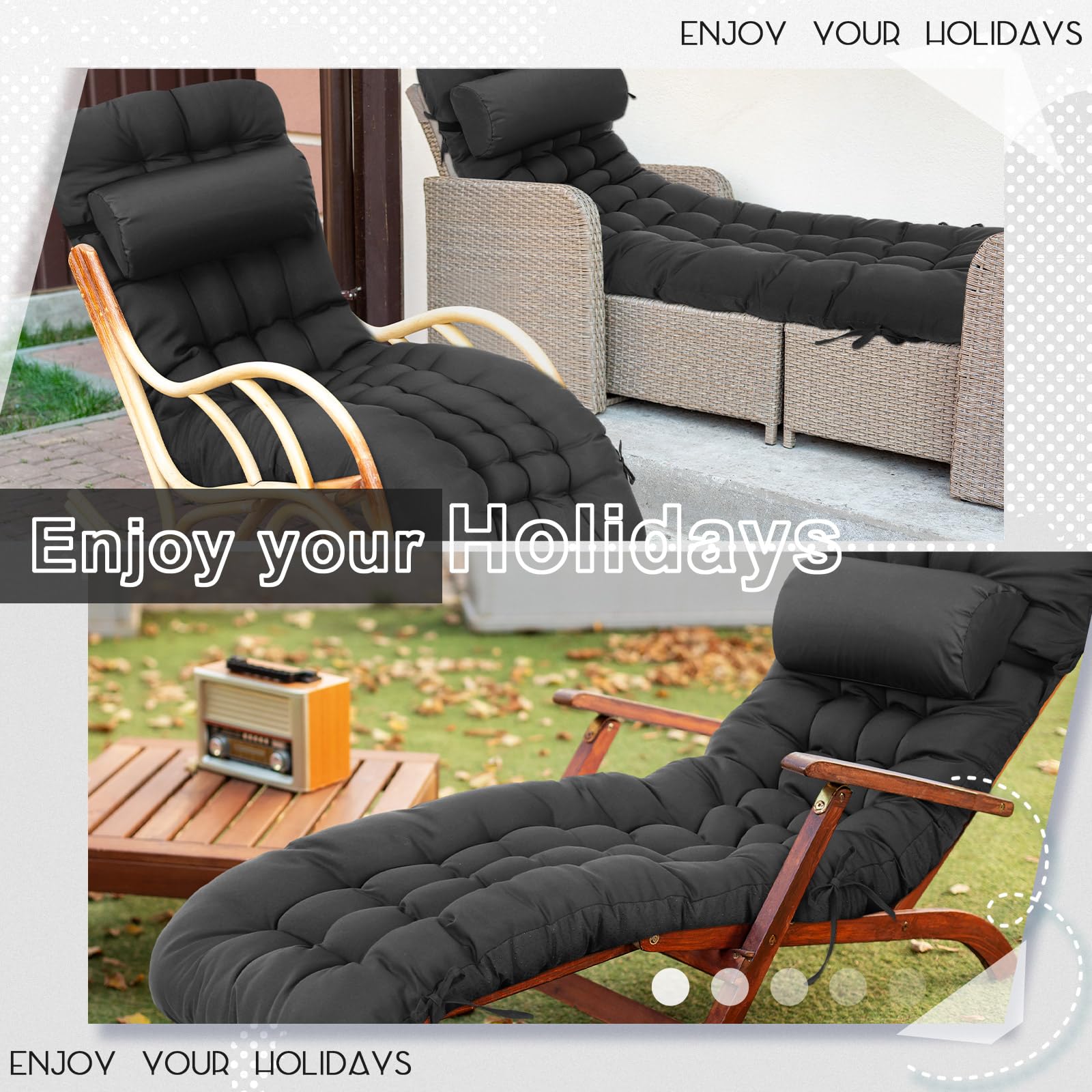 Tudomro easy-clean design simplifies outdoor cushion maintenance.
