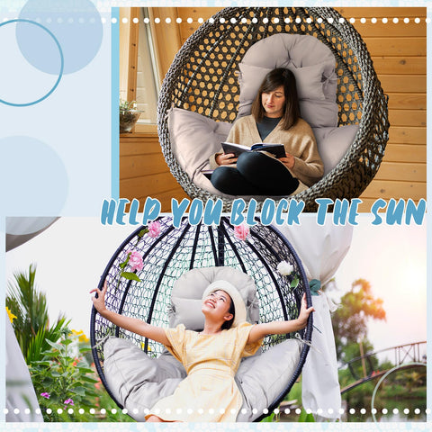 Tudomro grey fabric cushion blends with outdoor furniture