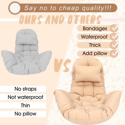 Tudomro egg chair cushion in outdoor hammock setup enhances relaxation.
