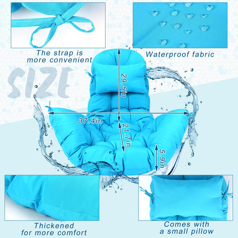 Tudomro memory foam cushion on hanging chair for relaxed seating