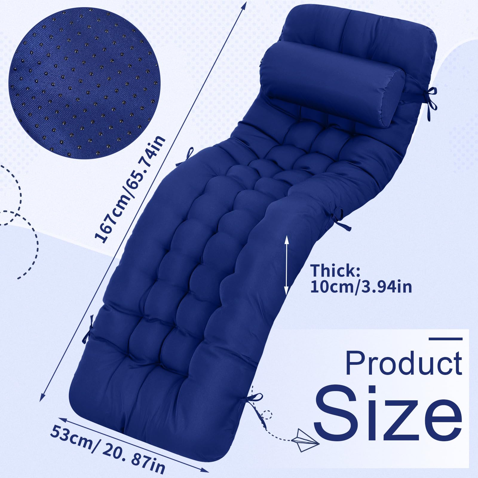 Close-up of Tudomro cushion showing contour and fabric near pool edge