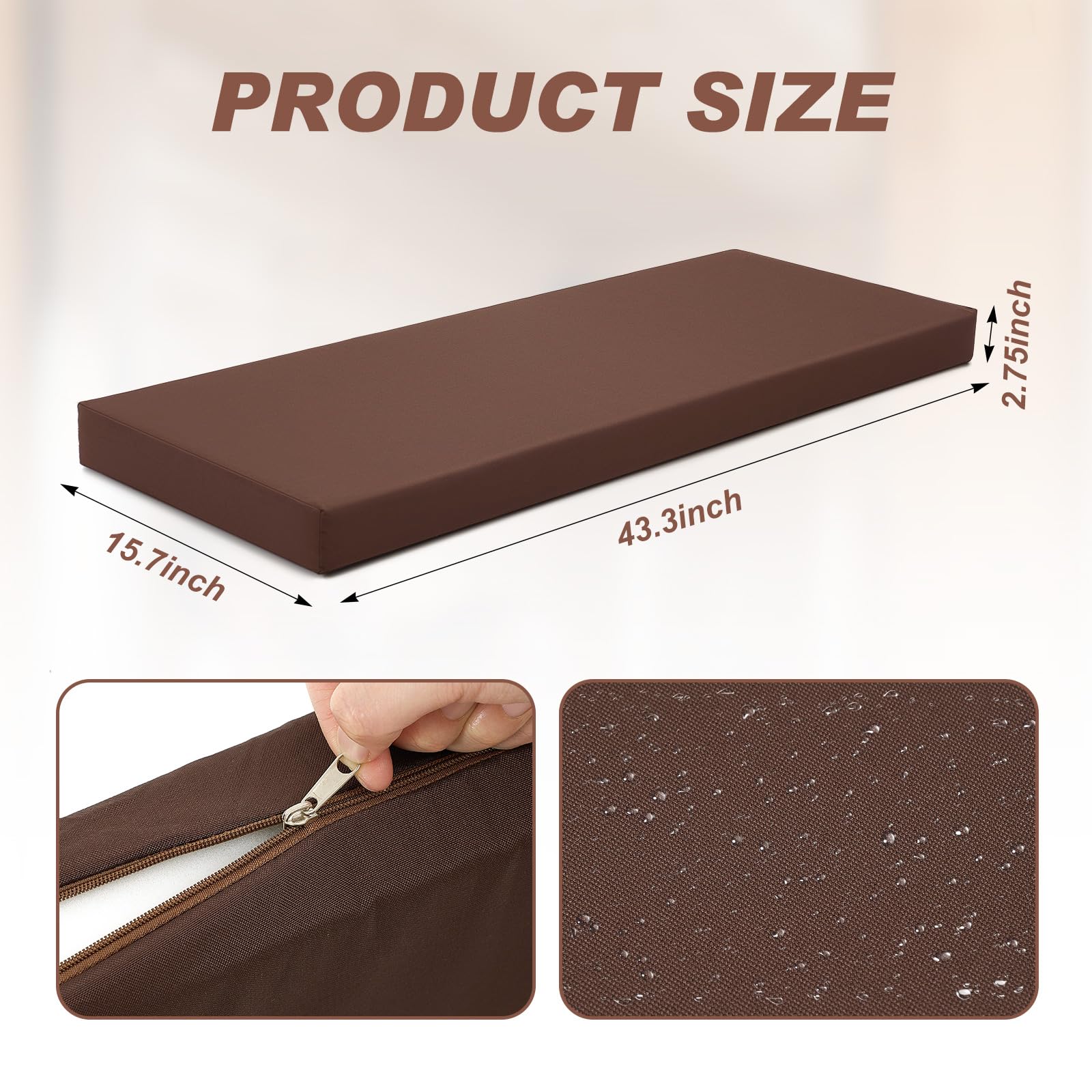 Tudomro cushion interior foam provides extra support for sauna sessions.