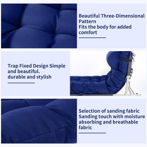Six secure Tudomro ties keep the cushion in place during windy days