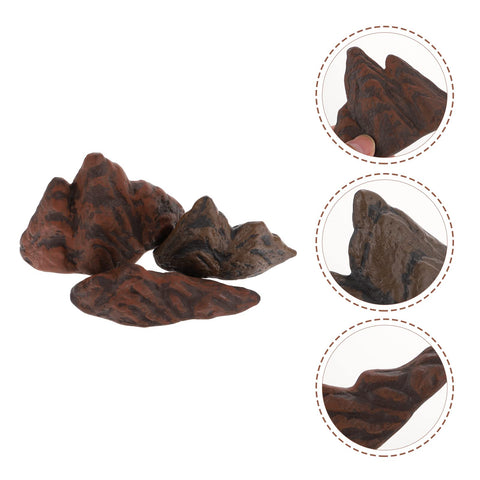 TUESMEILL easy-setup aquarium landscape simplifies arranging the three mountains.