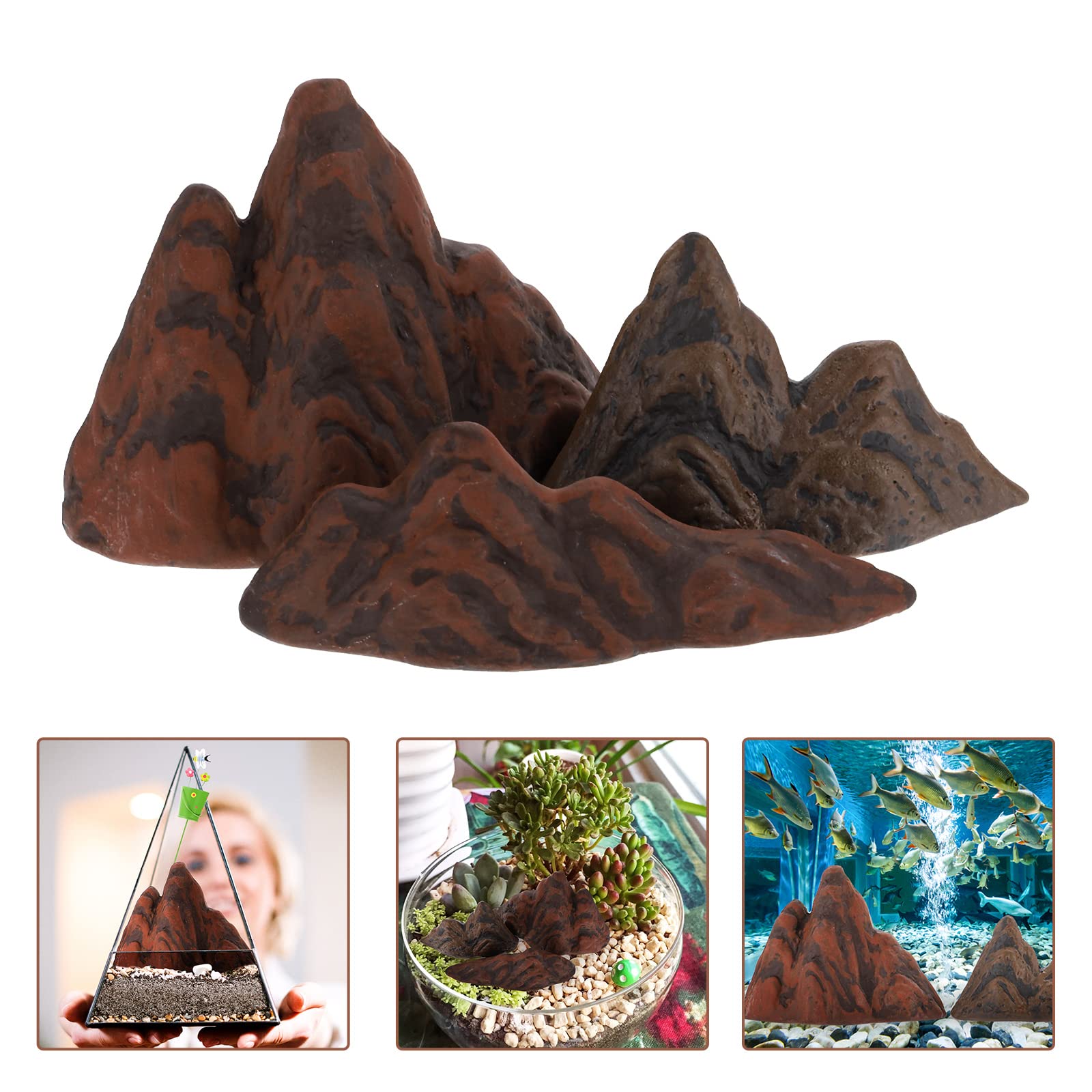 TUESMEILL three-size mountain set provides versatile scaling for small desks or larger setups.
