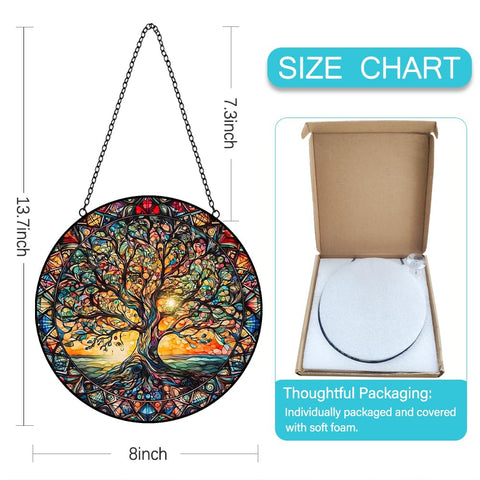 Tufeu Tree of Life suncatcher in sunlit glow brightening kitchen and living spaces