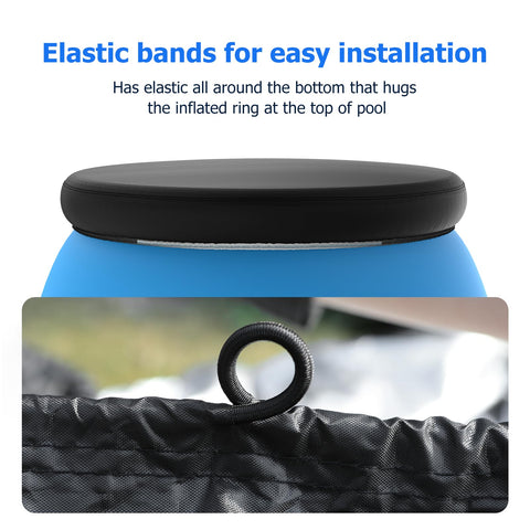 Tufmunb Intex/Bestway compatible cover on round pool for easy setup