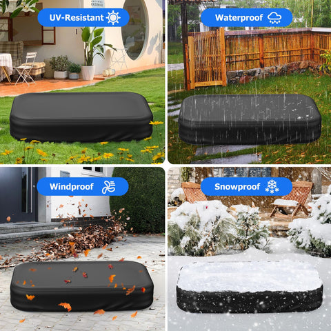 Tufmunb compatible with Swim Center 10x6 ft inflatable pools for a snug fit.
