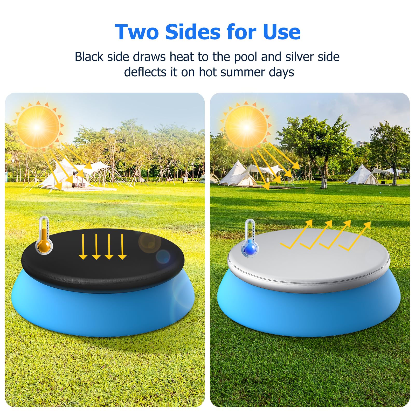 Tufmunb quick-fit elastic edge securing cover during wind and rain