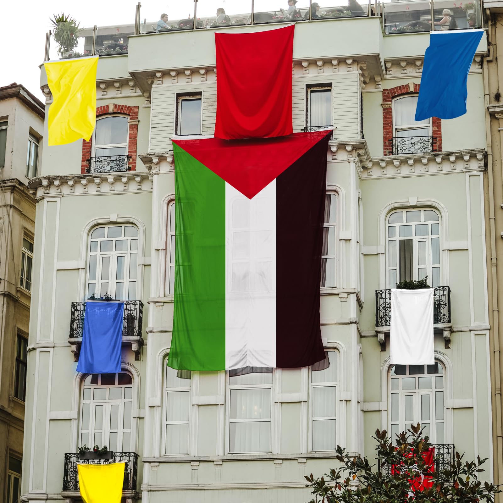 Tuhangcc flag outdoor durability against wind and rain.
