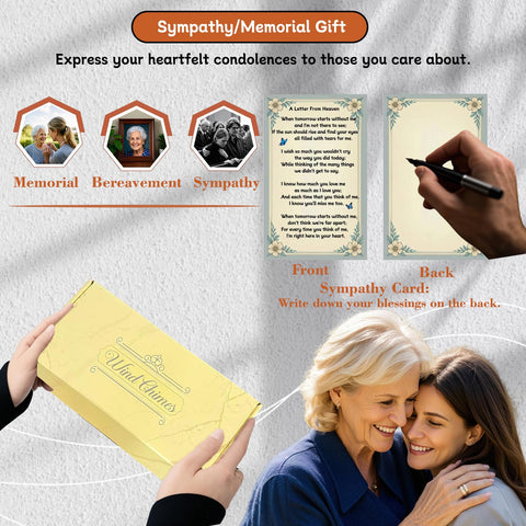 Sympathy card includes condolence poem for memorial messages