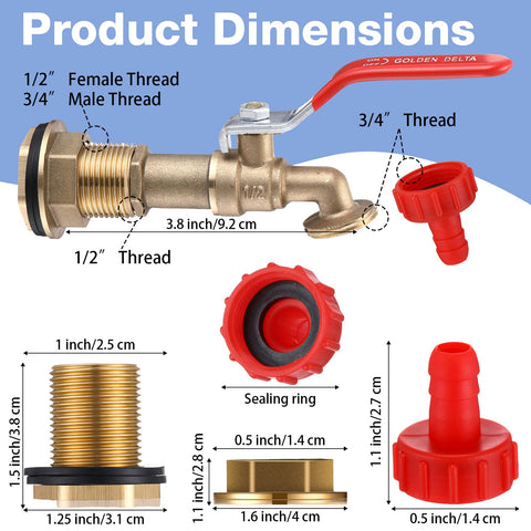 Tujoe thread sealing tape included to ensure a leak-free installation.
