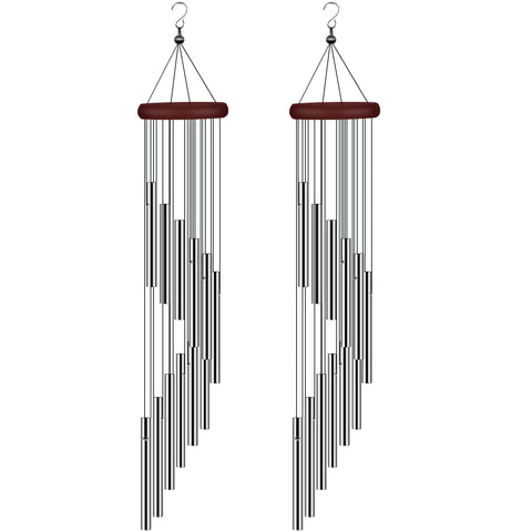 Tujol 2-pack wind chimes outdoors with a gentle, calming tone.